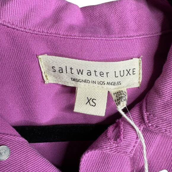 SALTWATER LUXE Jayde Utility Short Romper Ultra Violet Purple Women's Size XS - Picture 4 of 9